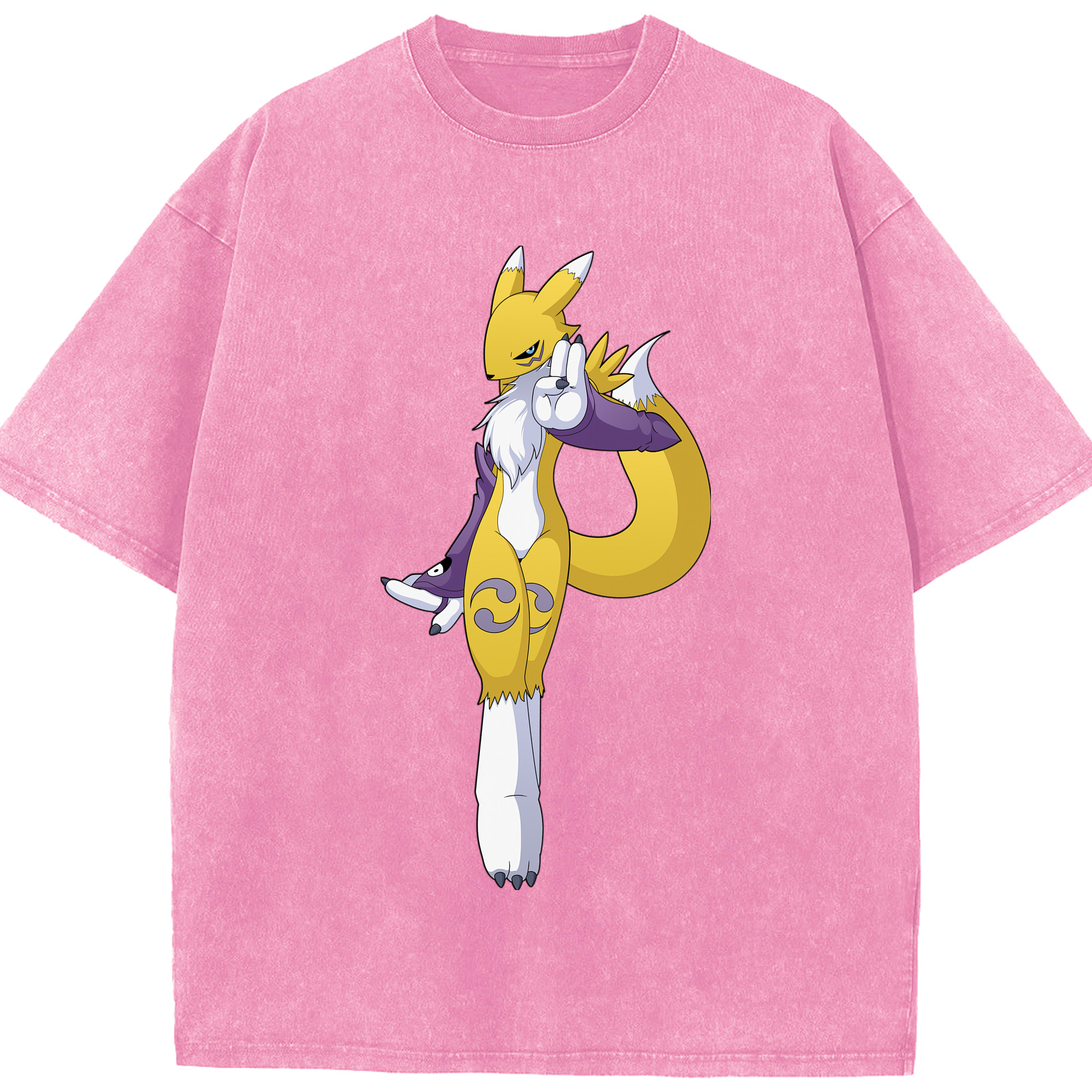 （画像用） Digimon デジタルモンスター/デジモン 綿100% ヴィンテージ風 半袖Tシャツ（フロントプリント）